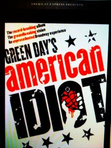 American Idiot on Broadway New York Times Advertisement